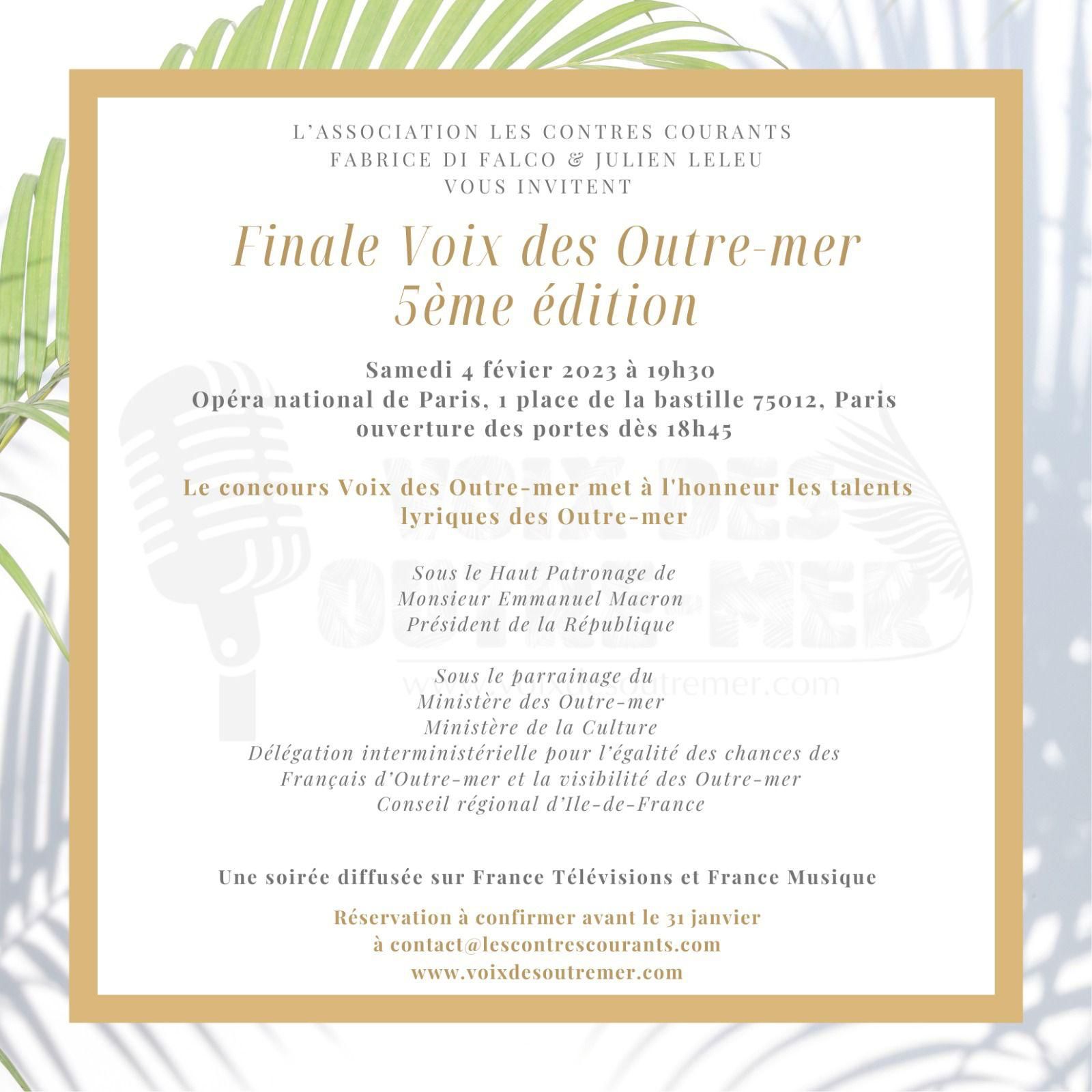 Finale Voix d'Outre-Mer 2023 - Cinquième Concours des Voix des Outre-mer - Lauréate de la 5ème Edition Axelle Saint-Cirel